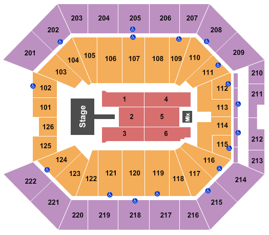seating chart for Golden 1 Center - Christian Nodal - eventticketscenter.com