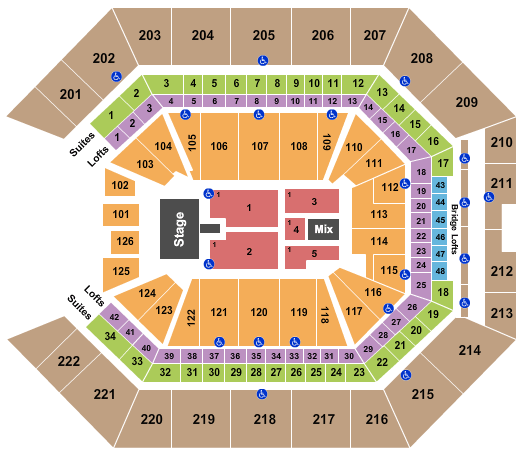Golden 1 Center Earth Wind and Fire Seating Chart