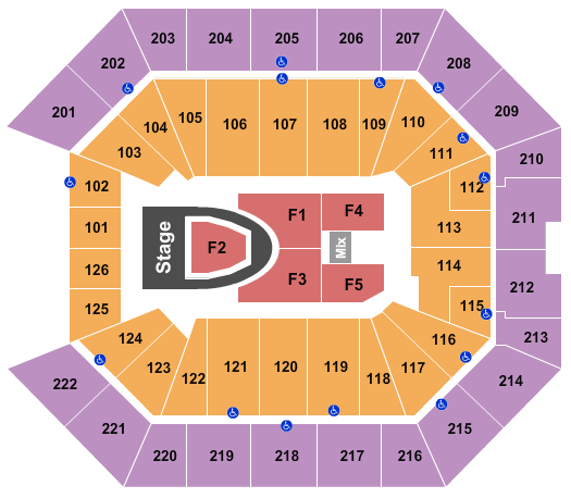 Golden 1 Center For King and Country 2023 Seating Chart