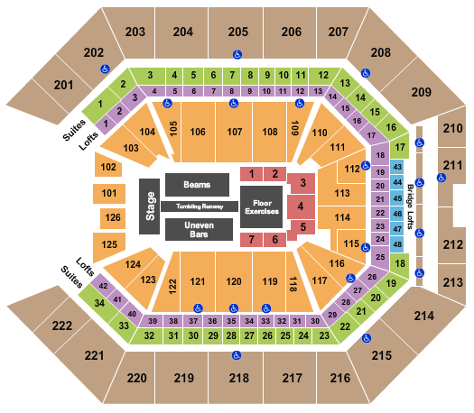 Golden 1 Center Gold Over America Tour Seating Chart
