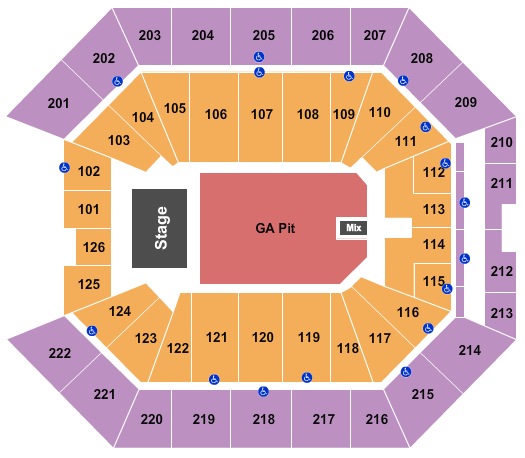 seating chart for Golden 1 Center - Greta Van Fleet - eventticketscenter.com
