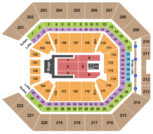 Golden 1 Center Jelly Roll Seating Chart