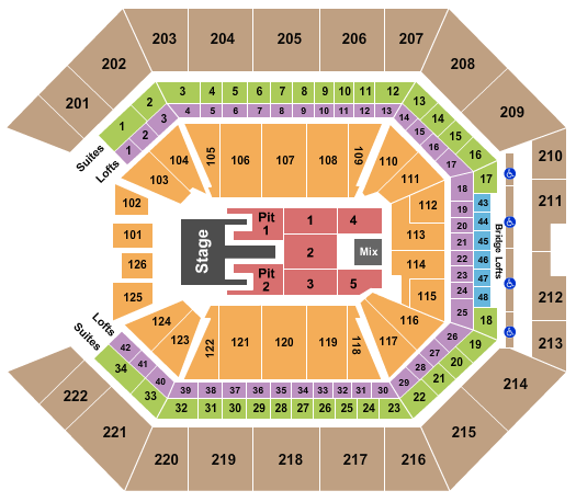 parmalee Golden 1 Center Seating Chart