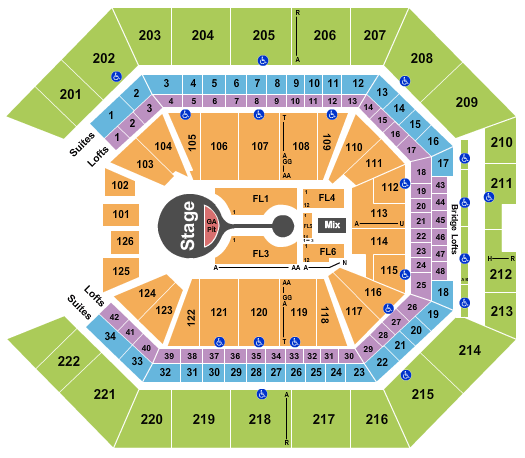 Golden 1 Center Michael Buble Seating Chart