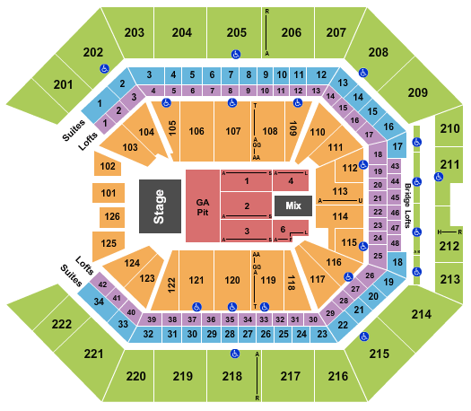 Golden 1 Center Miranda Lambert Seating Chart