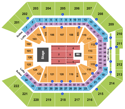 Golden 1 Center Ozzy Osbourne Seating Chart