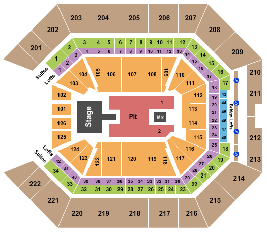 Golden 1 Center Papa Roach Seating Chart