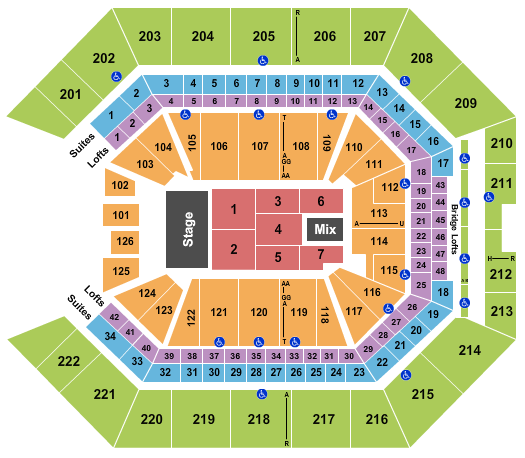 Golden 1 Center TSO Seating Chart