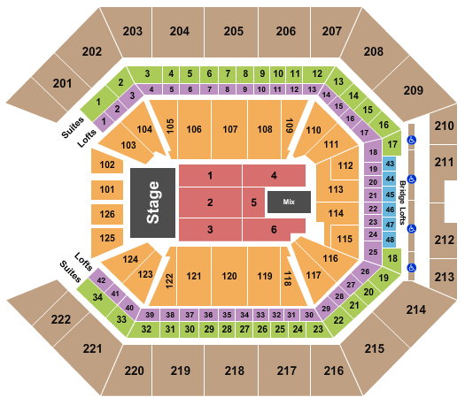 Golden 1 Center TSO Seating Chart