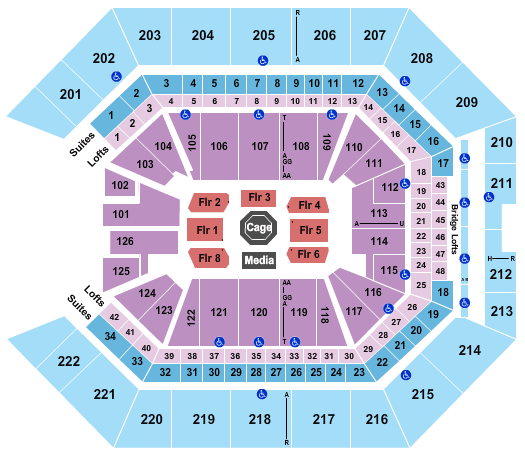 Golden 1 Center UFC Seating Chart