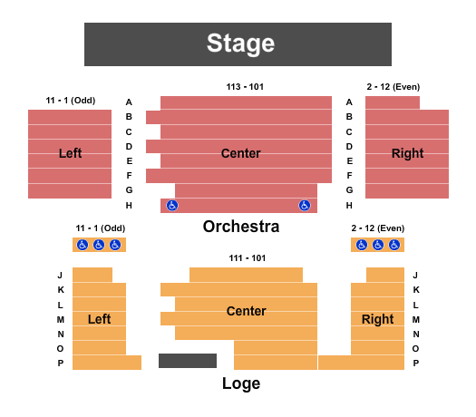 Golden Bough Playhouse Endstage Seating Chart