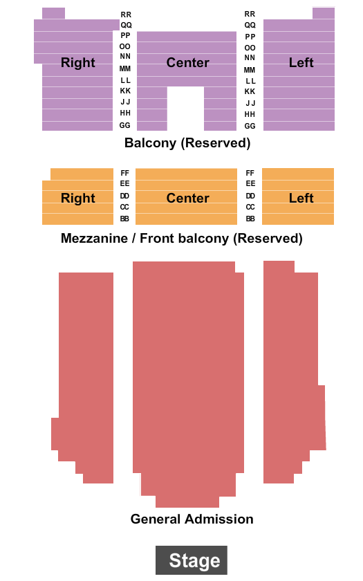 Golden State Theatre Seating Chart