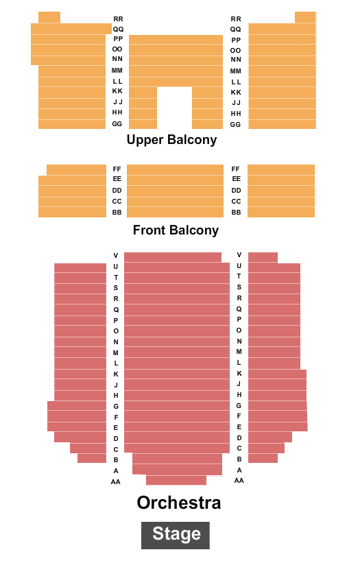 Golden State Theatre Seating Chart
