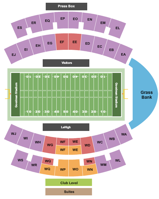 Goodman Stadium Football Seating Chart
