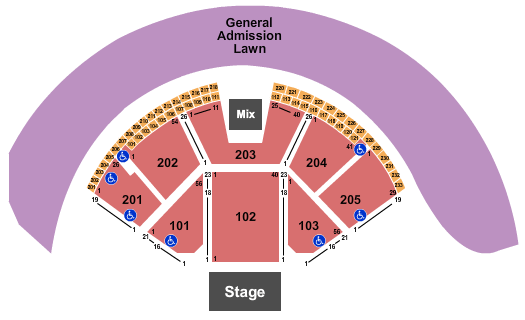 Gorge Amphitheatre Detailed Seating Chart