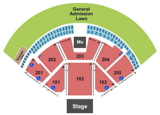 Gorge Amphitheatre End Stage Seating Chart