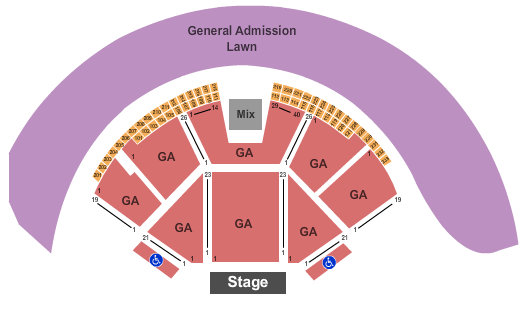 Gorge Amphitheatre Endstage GA Seating Chart
