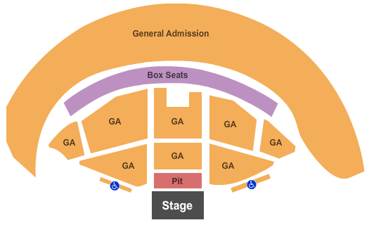 Gorge Amphitheatre Endstage Pit GA Seating Chart