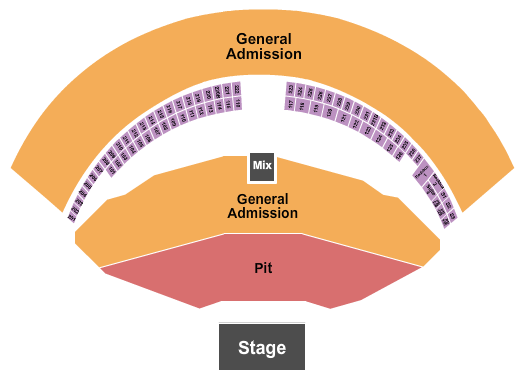 Gorge Amphitheatre GA/GA Pit/Boxes Seating Chart