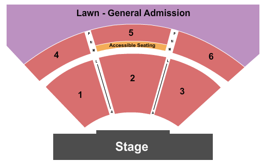 Grace Hartman Amphitheatre Reserved & GA Lawn Seating Chart