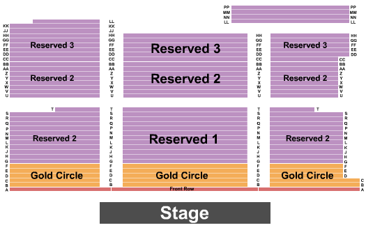 Graceland Soundstage End Stage 7 Seating Chart