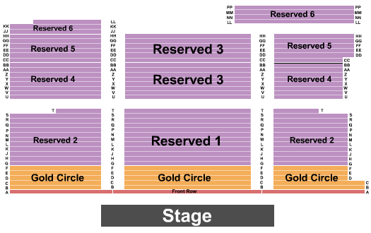 Graceland Soundstage End Stage GC 2 Seating Chart