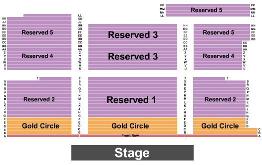 Graceland Soundstage End Stage GC Seating Chart