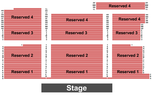 Graceland Soundstage Endstage Reserved Sections Seating Chart