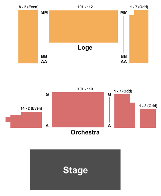 Gramercy Theatre Full Reserved House Seating Chart