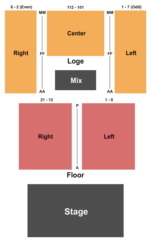 Gramercy Theatre Standard Seating Chart