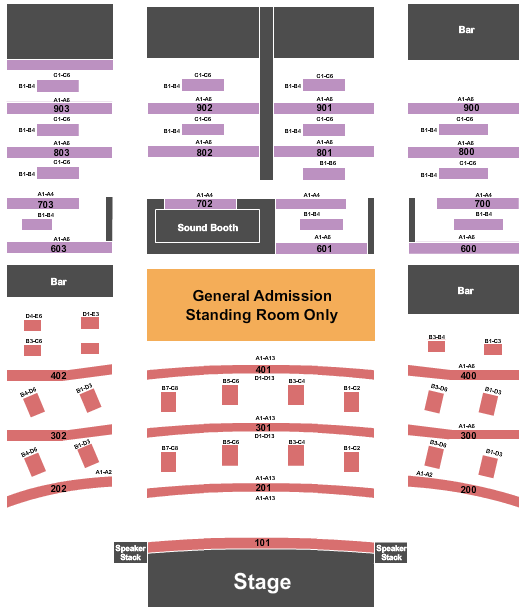 Granada Theater - Dallas Endstage 3 Seating Chart