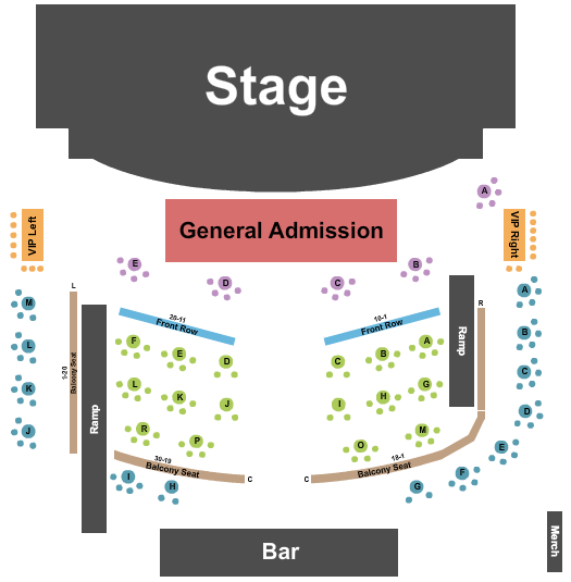 Granada Theatre - Mt. Vernon Endstage Tables Seating Chart