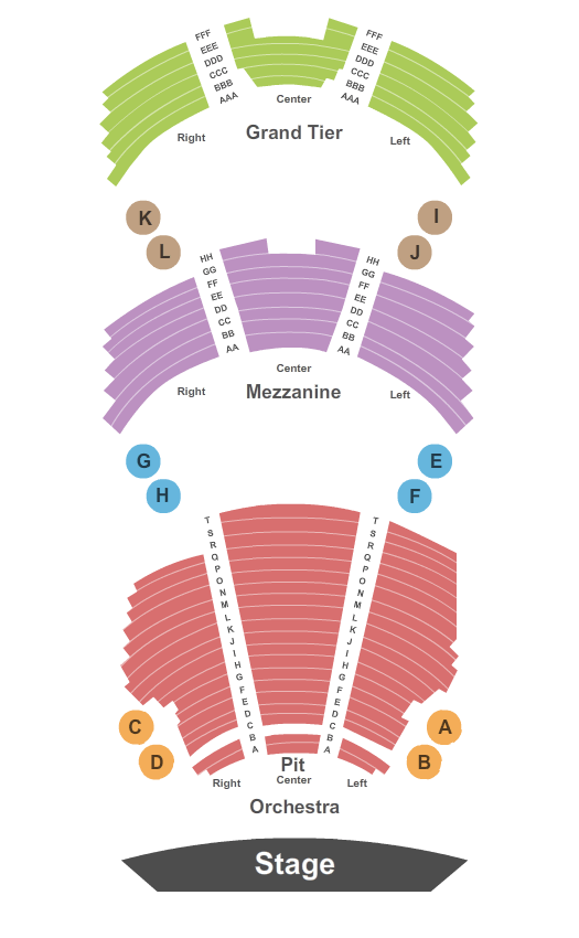 seating chart for Grand 1894 Opera House - End Stage - eventticketscenter.com