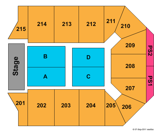 Global Credit Union Arena At Grand Canyon University End Stage Seating Chart
