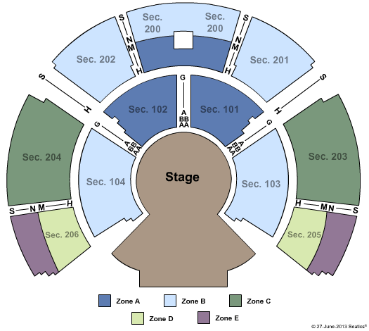 Grand Chapiteau at the Santa Monica Pier Totem - Zone Seating Chart