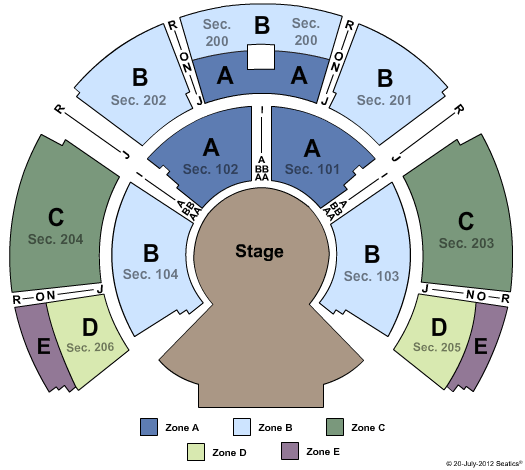 Under The Big Top - Tropicana Field Cirque - Zone Seating Chart
