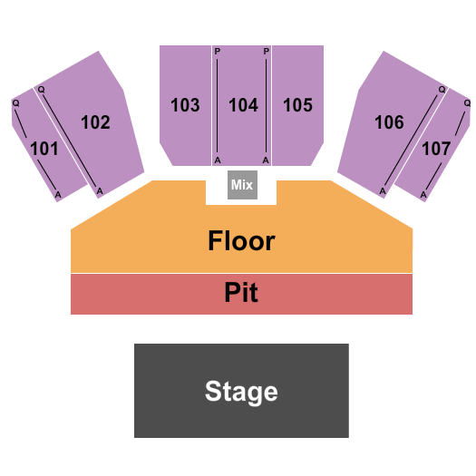 Grand Hall at Mayo Clinic Health System Event Center Endstage Pit Seating Chart