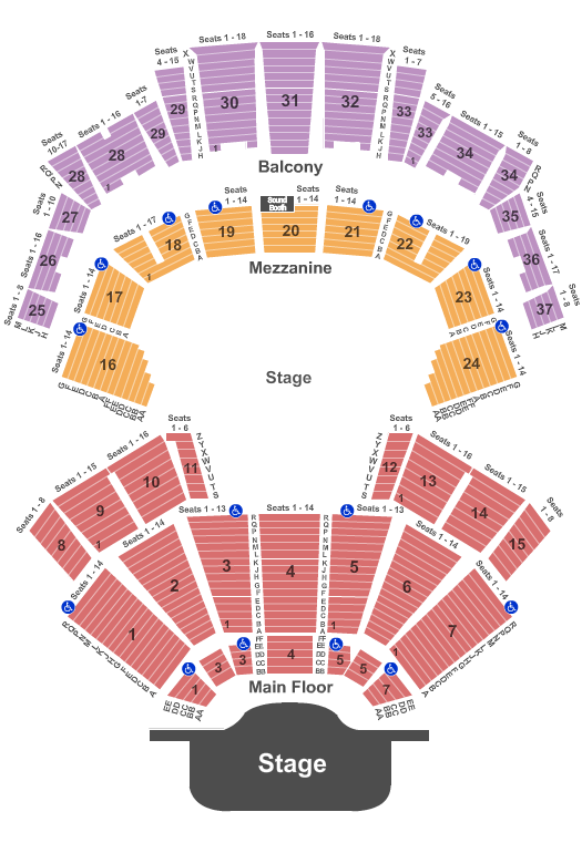 Opry House Seating Chart