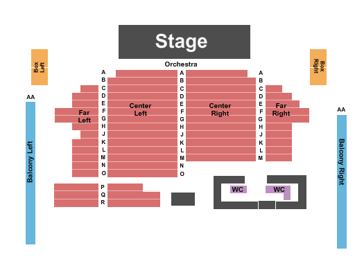 Grand Opera House of the South End Stage Seating Chart