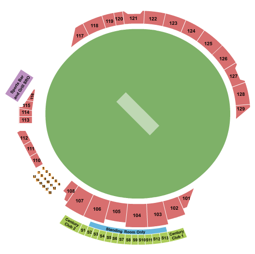 Grand Prairie Stadium Cricket 3 Seating Chart