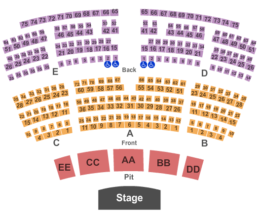 Grand Sierra Resort Amphitheatre End Stage Seating Chart