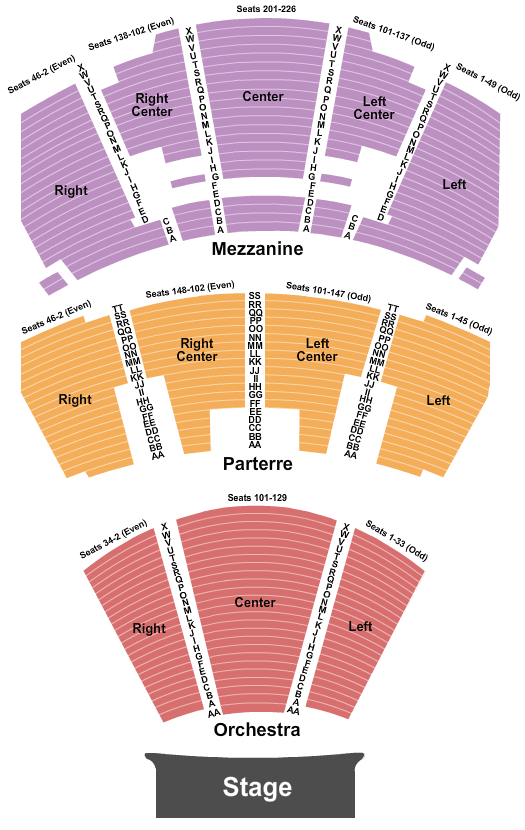 Grand Theater Seating Chart Foxwoods