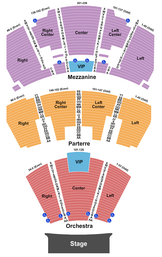 Premier Theater At Foxwoods Endstage VIP Seating Chart