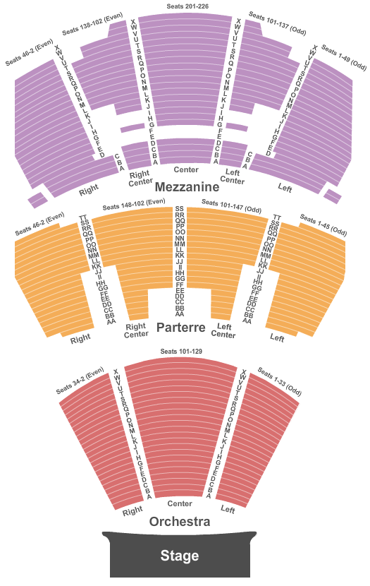 Premier Theater At Foxwoods Endstage 2 Seating Chart