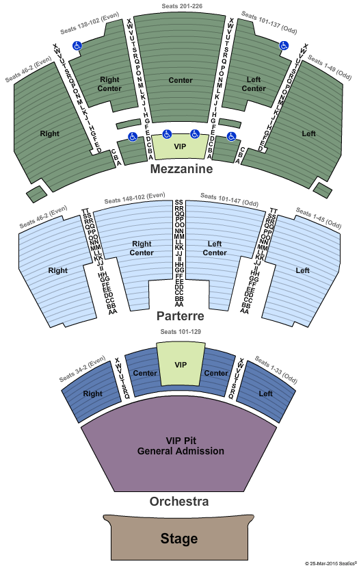 Premier Theater At Foxwoods End Stage GA Pit Seating Chart