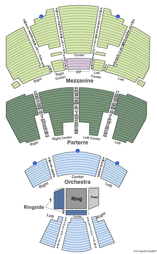 Premier Theater At Foxwoods UFC Seating Chart