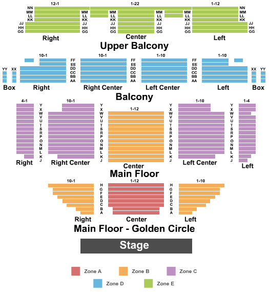 The Grand Theatre - WI Seating Chart
