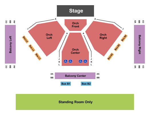 Grandel Theatre Seating Chart
