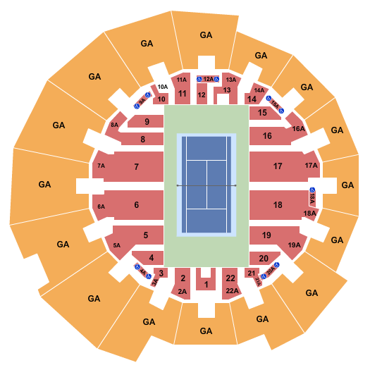 Grandstand Stadium at National Tennis Center Seating Chart | Star Tickets