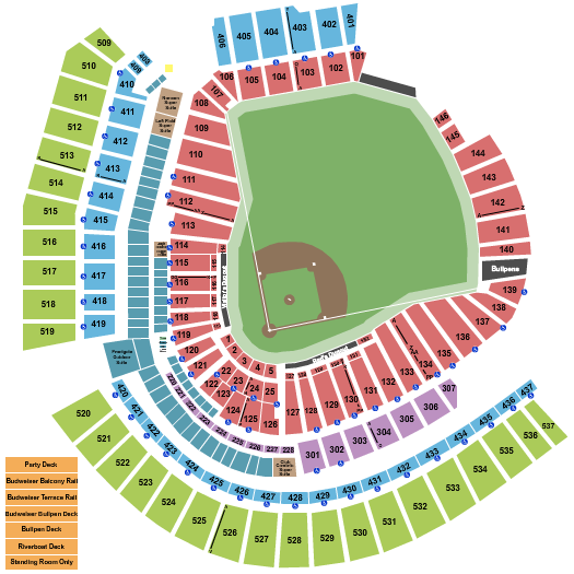 seating chart for Great American Ball Park Baseball - eventticketscenter.com